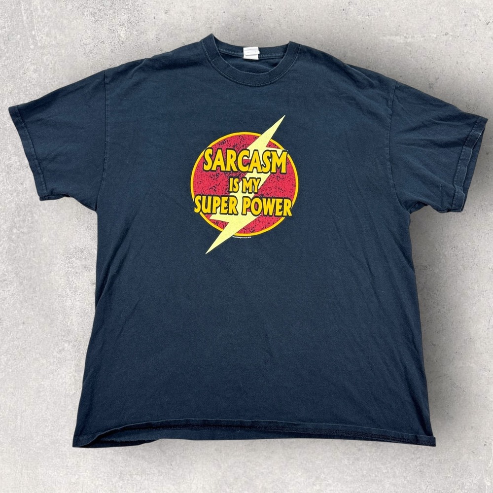Sarcasm is My Super Power Graphic Print T Shirt Funny Humor Tee XL